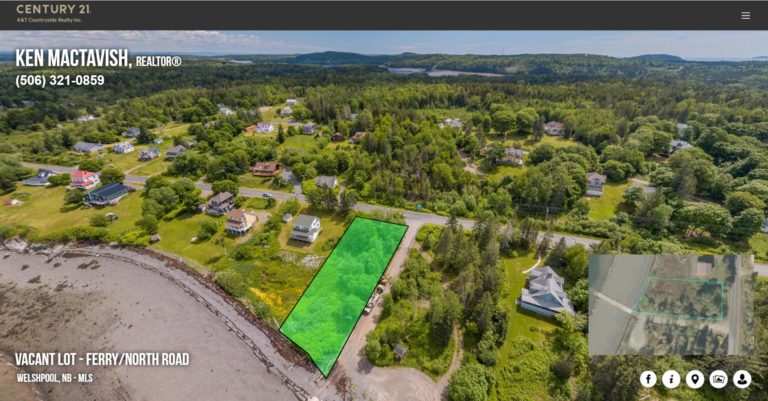 SOLD! Waterfront Land – North Road – Welshpool, NB